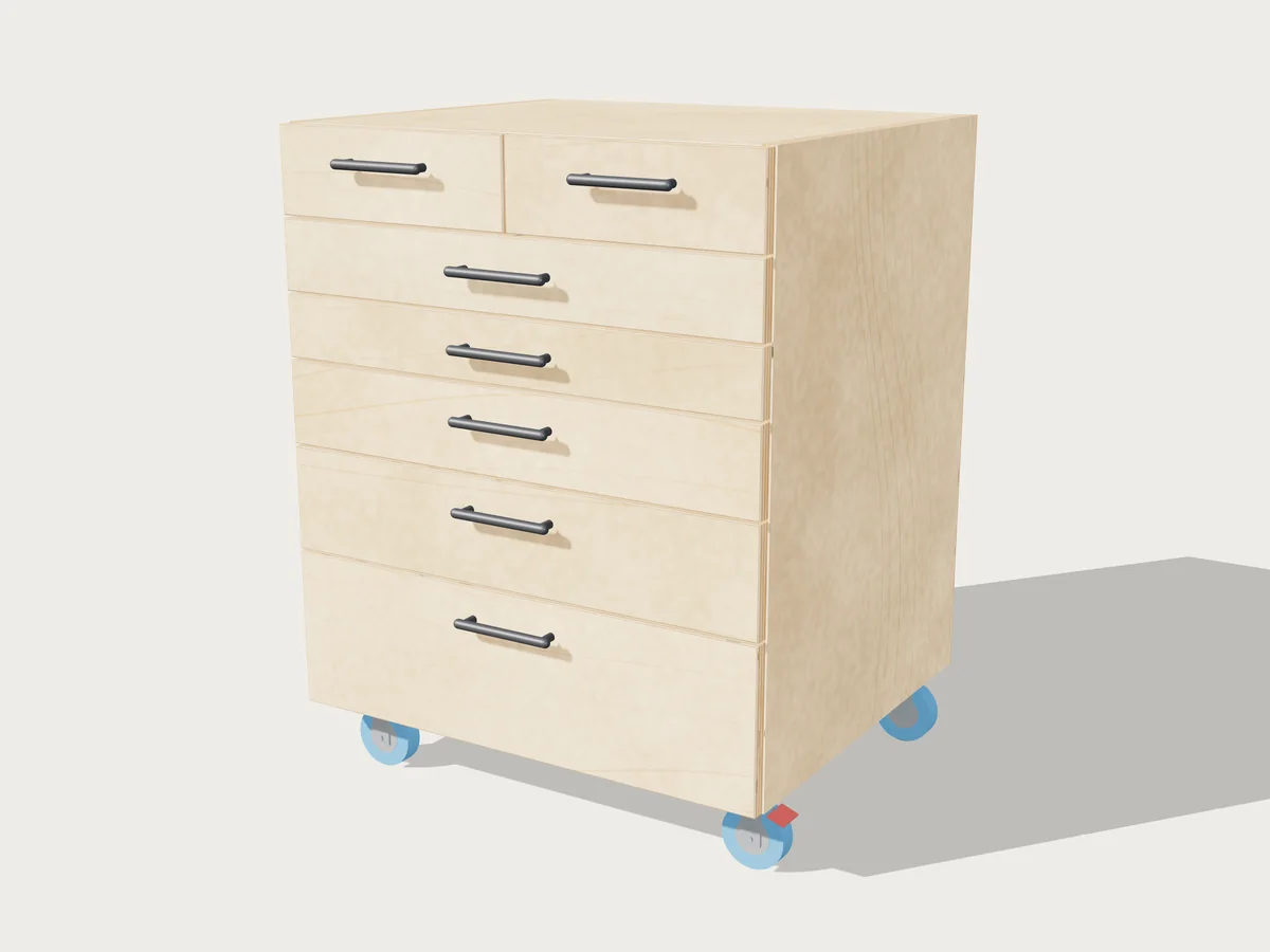 Rolling tool chest, drawn by Benchside