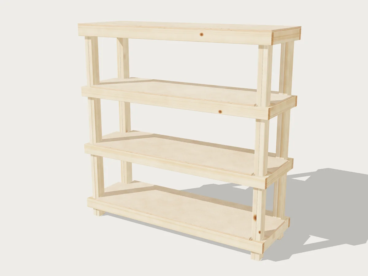Freestanding Shelving, drawn by Benchside at its standard size