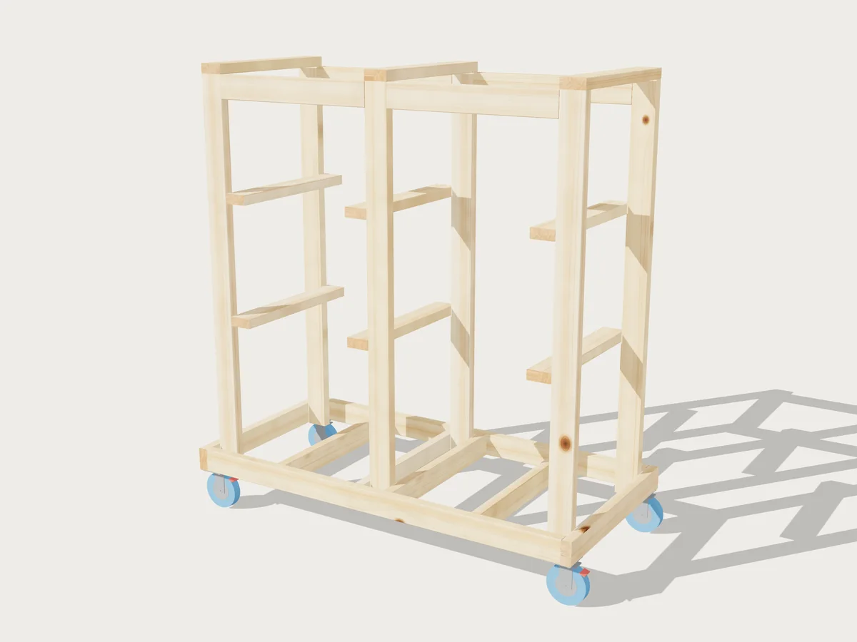 Rolling Lumber Cart, drawn by Benchside at its standard size