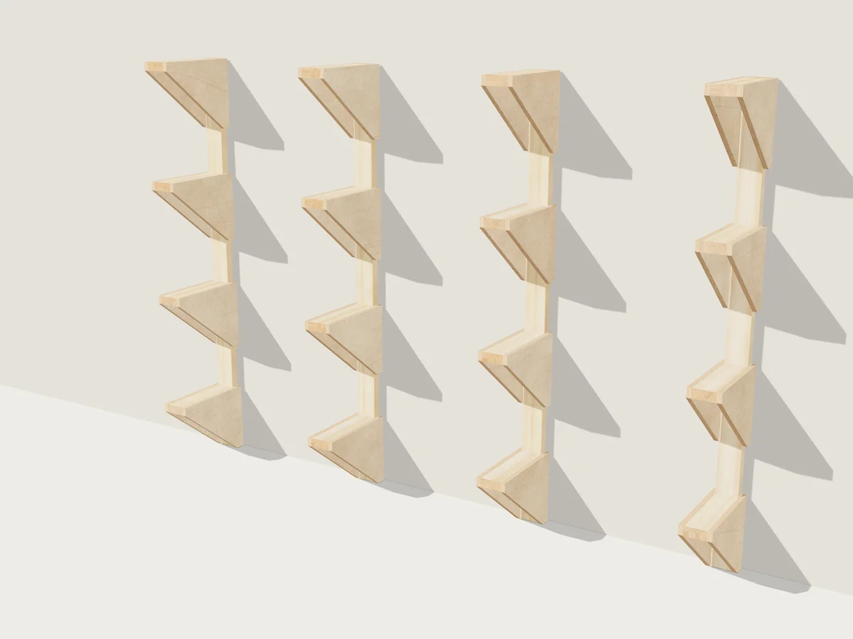 Cantilever Lumber Rack, drawn by Benchside at its standard size