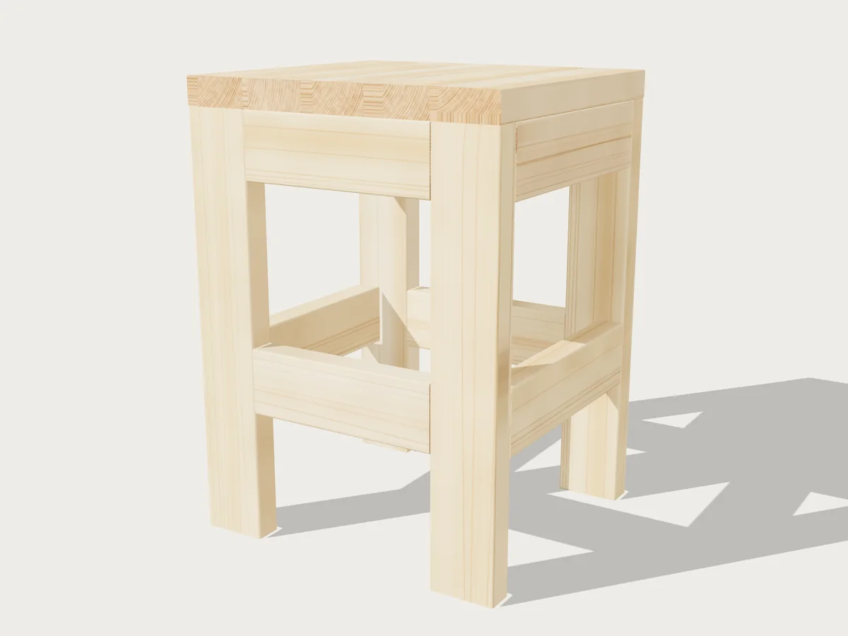 Shop stool, drawn by Benchside