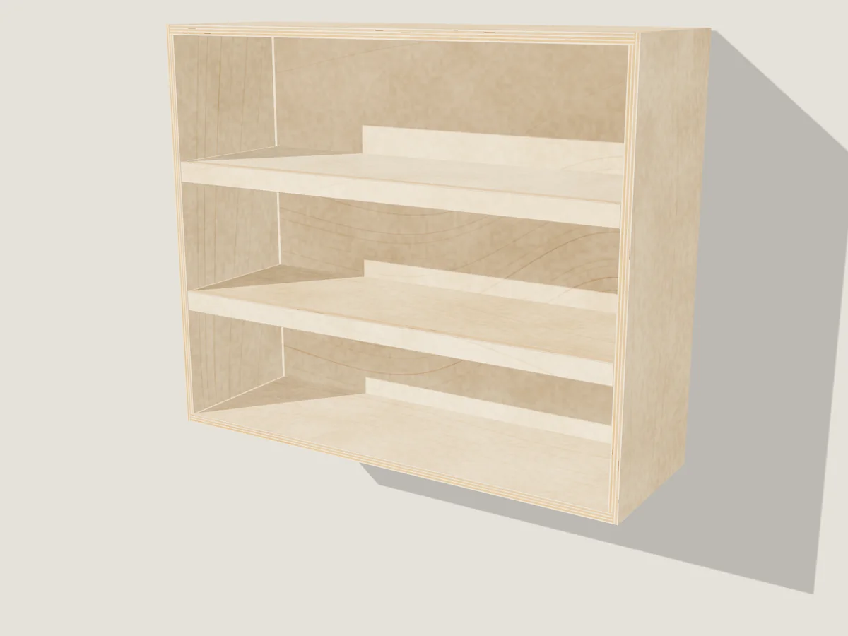 Wall shelving, drawn by Benchside