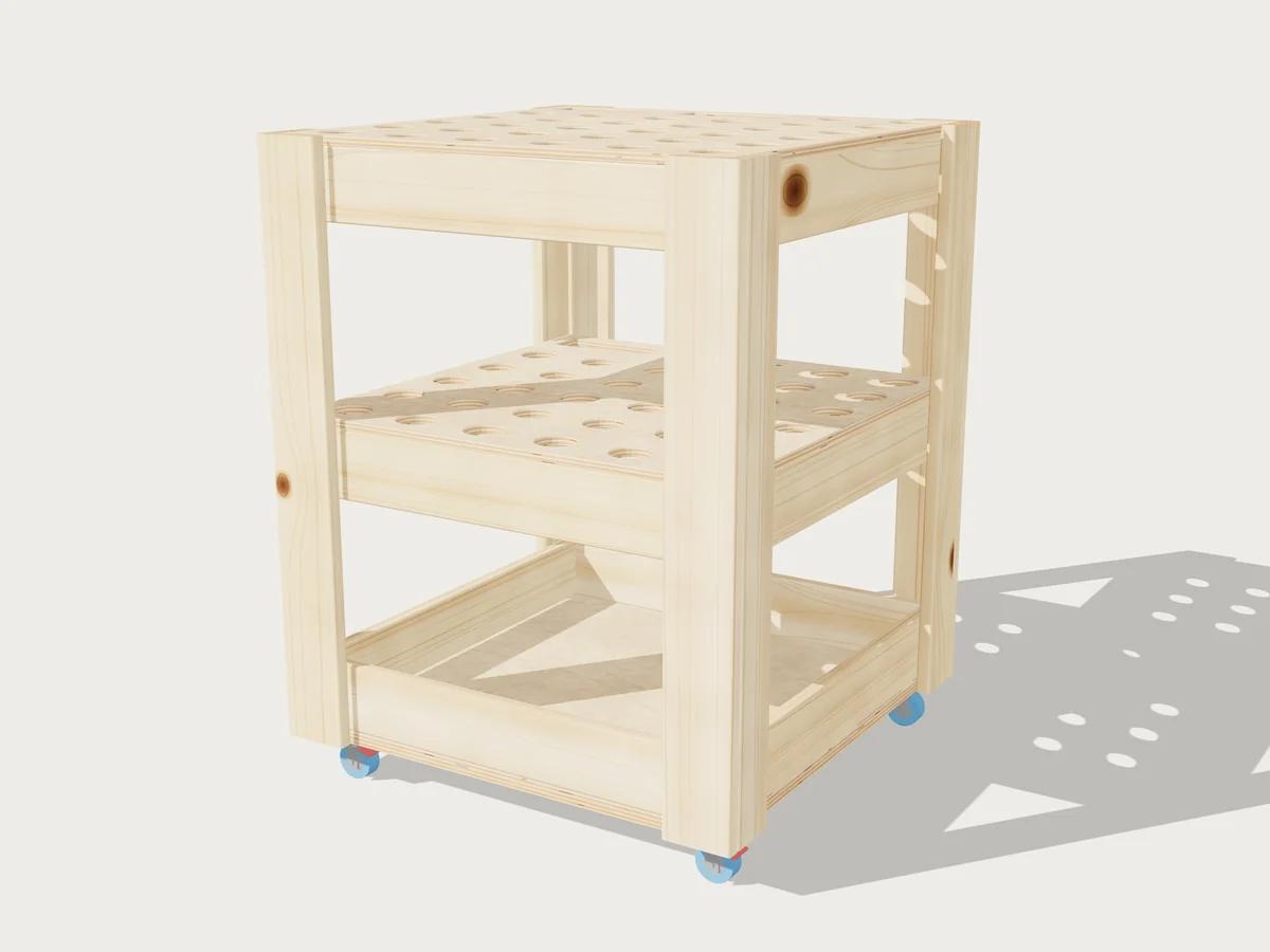 Long-tool cart, drawn by Benchside